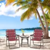 Tangkula Set Of 4 Patio Folding Web Chair Set Portable Beach Camping Chair Red -Tangkula GUEST 2eb367cd 8461 4295 9cfc 39d2f4e6f568