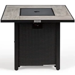 Tangkula 50,000 BTU Square Outdoor Propane Fire Pit Table With Waterproof Cover Lava Rock -Tangkula GUEST 2f846f9b 7ae9 42f8 8c4b e6a62edb452d