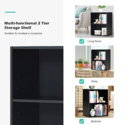 Tangkula 2-Tier Storage Night Stand Open Display Shelf MDF End Table -Tangkula GUEST 2fca4955 6271 4fa5 ac3e db0f2da07cc5