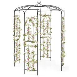 Tangkula Birdcage Shape Garden Arch 9.4 X 6.8FT Heavy Duty Arch Trellis With Hanging Hook For Climbing Plants -Tangkula GUEST 30552e03 f52b 4bc8 add0 b0a51504ae9b
