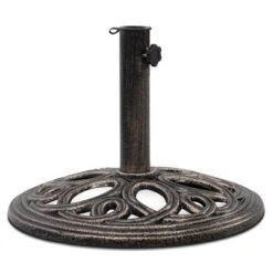 Tangkula 18"Round Umbrella Base Stand Cast Iron Heavy Duty 23lbs