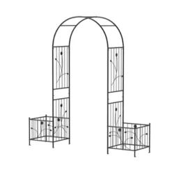 Tangkula 86" Arch Trellis For Climbing Plants W/ Planter Boxes Roses Vines For Wedding 21 Tangkula 86" Arch Trellis For Climbing Plants W/ Planter Boxes Roses Vines For Wedding -Tangkula GUEST 33b832b3 2908 414d bd1a fb9f953a180a