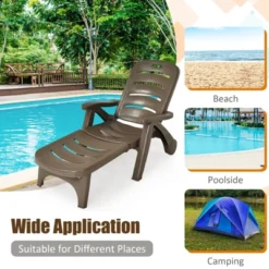 Tangkula Outdoor Chaise Lounge Chair 5-Position Folding Recliner For Beach Poolside Backyard -Tangkula GUEST 33bd0262 cbf2 4b22 ac3f fa0b44c38208
