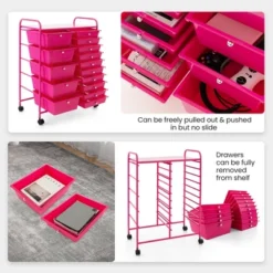 Tangkula 15 Drawer Rolling Storage Cart Opaque Multicolor Drawers Home Organizer Mixed Hot Pink 15 Tangkula 15 Drawer Rolling Storage Cart Opaque Multicolor Drawers Home Organizer Mixed Hot Pink -Tangkula GUEST 33fe941b bc28 408c bf12 ecfa7ecbc4b0