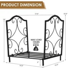 Tangkula Fireplace Firewood Rack, Heavy Duty Small Firewood Holder For Fireplace, 132 Lbs Load Capacity, Decorative Log Rack Wood Holder 18 Tangkula Fireplace Firewood Rack, Heavy Duty Small Firewood Holder For Fireplace, 132 Lbs Load Capacity, Decorative Log Rack Wood Holder -Tangkula GUEST 34bd540f 5a42 4e3f ade6 6257c2fb3dbc