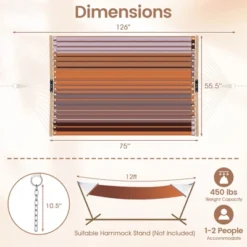 Tangkula Patio Hammock Foldable Portable Swing Chair Bed Detachable Pillow Blue & Green 19 Tangkula Patio Hammock Foldable Portable Swing Chair Bed Detachable Pillow Blue & Green -Tangkula GUEST 357d8ae4 d568 4d83 8289 3eda9c0c12b7