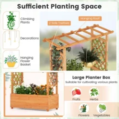 Tangkula Raised Garden Bed Vertical Plant Container For Vine Climbing Plant Flower -Tangkula GUEST 36e9d65a 917d 43c0 b233 41cb88440e8d