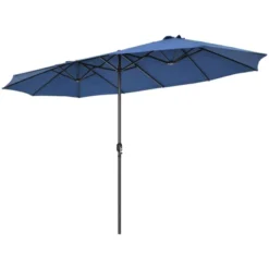 Tangkula 15FT Double-Sided Twin Patio Umbrella Extra-Large Market Umbrella For Outdoor -Tangkula GUEST 378804cd 5f01 40a0 89bb e4e4938af1bf