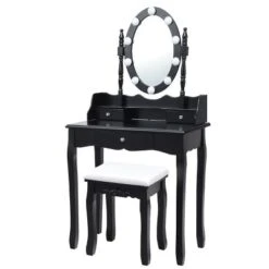 Tangkula Mirrored Vanity Table Set Lighted Makeup Dresser W/ Drawers -Tangkula GUEST 37e928e9 bbe3 43d0 a75d 8b22550458f6