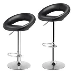 Tangkula Set Of 2 PU Leather Bar Stools Adjustable Kitchen Counter Chairs Black 9 Tangkula Set Of 2 PU Leather Bar Stools Adjustable Kitchen Counter Chairs Black -Tangkula GUEST 389db16d ad22 4832 bb23 1339047c56a3
