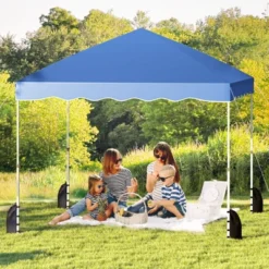 Tangkula 10 X 10 FT Pop Up Canopy Tent Portable Foldable Patio Shelter W/ Wheeled Bag