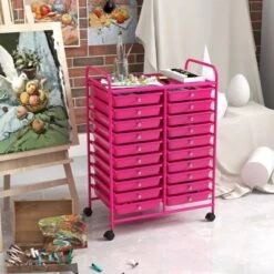 Tangkula 20-Drawer Rolling Storage Cart - Mobile W/Drawers For School Classroom Teacher Office Home Salon Paper File Art Supply Craft Organizer -Tangkula GUEST 39ed3dbb e661 4c3f bc2f e27c567ca323