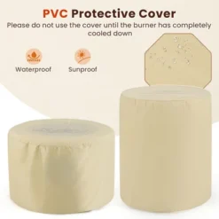 Tangkula 40,000 BTU Outdoor Fire Pit Table Set W/ Tank Holder Stainless Steel Burner -Tangkula GUEST 3bfce57f 9aac 4bc4 8af0 8429f68aacf4