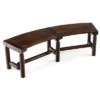 Tangkula Curved Bench Carbonized For 2-Person Pine Wood Legs Backless Curved Garden Bench For Patio -Tangkula GUEST 3c20da69 ba46 4b42 b6ec efe7c60c552c