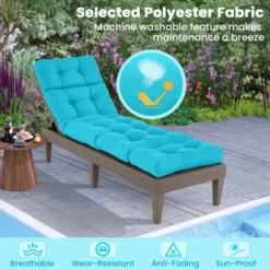 Tangkula Chaise Lounge Cushions Outdoor 73" X 22" Patio Recliner Cushion With 4 String Ties 4” Thick Padded Lounge Chair Cushion Replacement 15 Tangkula Chaise Lounge Cushions Outdoor 73" X 22" Patio Recliner Cushion With 4 String Ties 4” Thick Padded Lounge Chair Cushion Replacement -Tangkula GUEST 3c6a260d 7752 4840 8e0d c130fa5b5e52 1