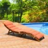 Tangkula Folding Wood Lounge Outdoor Wooden Chaise Chair With Cushion -Tangkula GUEST 3ccfa4cc 4b60 4a7b 984f 5679b4319812
