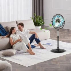Tangkula 18" High Velocity Pedestal Fan W/3 Speeds 360 Degree Tilt & Adjustable Heigh For Home