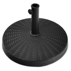 Tangkula 49lbs Round Patio Umbrella Base Outdoor Resin Umbrella Stand W/ Rattan Design, Adjustable Knob -Tangkula GUEST 3eeb5d6c 7cf1 49b8 aafe 257900328c69