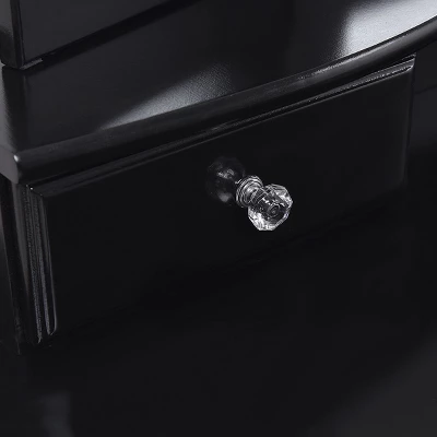 Tangkula Removable Tri-folding Mirror Vanity Table Unit Makeup Set W/ Stool & 4 Drawers 7 Tangkula Removable Tri-folding Mirror Vanity Table Unit Makeup Set W/ Stool & 4 Drawers - Image 5