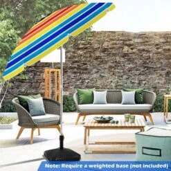 Tangkula 6.5 FT Beach Umbrella UPF50+ Sun Protection Portable Sunshade Parasol For Sand 20 Tangkula 6.5 FT Beach Umbrella UPF50+ Sun Protection Portable Sunshade Parasol For Sand -Tangkula GUEST 40fc41ce 59b0 4ed6 ac5f ac96cfb5aa33