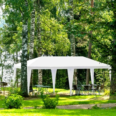 Tangkula 10'x20' Outdoor Canopy Weather-resistant Tent Wedding Party Tent 4 Sidewalls W/Carry Bag 3 Tangkula 10'x20' Outdoor Canopy Weather-resistant Tent Wedding Party Tent 4 Sidewalls W/Carry Bag