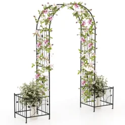 Tangkula 86" Arch Trellis For Climbing Plants W/ Planter Boxes Roses Vines For Wedding 20 Tangkula 86" Arch Trellis For Climbing Plants W/ Planter Boxes Roses Vines For Wedding -Tangkula GUEST 417f704d 515a 4c21 b15d 3e272db853a9