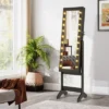 Tangkula Jewelry Armoire Cabinet Standing Lockable Jewelry Organizer With Lighted Full-Length Mirror Black/Rustic Brown/White -Tangkula GUEST 41de9ddd 20d6 4fa8 a0d3 80a2b26c4d7b