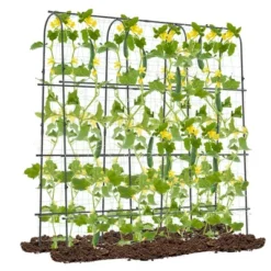 Tangkula 71" X 71" U-Shaped Garden Trellis W/Tear-resistant Netting Sharp Ground Stakes -Tangkula GUEST 42d9b217 11a4 4be1 9623 43a9bb3ef25d