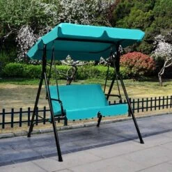 Tangkula Blue Outdoor Swing Canopy Patio Swing Chair 2-Person Canopy Hammock -Tangkula GUEST 4310bfb2 a496 45b0 9853 ae7e4e261193