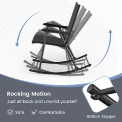 Tangkula 4pcs Patio Folding Rocking Chair Heavy-Duty Metal Frame Rockers Outdoor -Tangkula GUEST 433ead6a d0c5 42fa b828 97a435f0285d