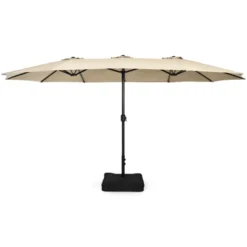 Tangkula 15FT Double-Sided Twin Patio Umbrella With Base Extra-Large Market Umbrella For Outdoor -Tangkula GUEST 43a18429 ba67 46a3 a52e 95748e6bcdeb