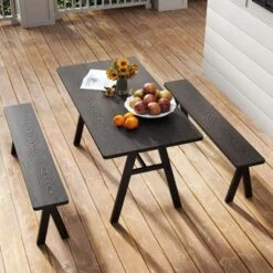 Tangkula 3-Person Outdoor Bench Set Of 2 W/ 800 LBS Bearing Capacity For Garden -Tangkula GUEST 43ed64a5 9db8 45a4 99bb 036c791add55