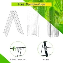 Tangkula 2-Piece Green Cucumber Garden Trellis Grow Support For Climbing Plant 16 Tangkula 2-Piece Green Cucumber Garden Trellis Grow Support For Climbing Plant -Tangkula GUEST 44617308 0b4d 45ff a13a 18f65bb4e6cd