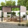 Tangkula 10 X 10 Ft Flat Top Pergola W/ Retractable Canopy Outdoor Grill Gazebo 1 Tangkula 10 X 10 Ft Flat Top Pergola W/ Retractable Canopy Outdoor Grill Gazebo -Tangkula GUEST 451f1628 63da 4ea6 a6c6 14c7a080cc79