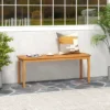 Tangkula 47" Long Patio Dining Bench W/ Slatted Seat Backless Wooden Picnic Bench -Tangkula GUEST 455af2dc acd4 4387 b140 90b71d2dca3b