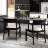 Tangkula Dining Chair W/ Arms Set Of 2 Modern Kitchen Chairs & Contoured Backrest Black & Beige 2 Tangkula Dining Chair W/ Arms Set Of 2 Modern Kitchen Chairs & Contoured Backrest Black & Beige -Tangkula GUEST 4609039c 0d47 4f15 aece 07be15782147
