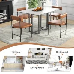 Tangkula Dining Chair Set Of 2 Faux Leather Upholstered Kitchen Side Chair W/ Curved -Tangkula GUEST 461c1b9d 5e0e 4318 9979 9c589d9e698e