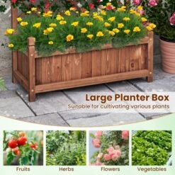 Tangkula 60" Tall Raised Garden Bed W/ Diamond Lattice Trellis Drainage Holes Outdoor -Tangkula GUEST 46a7ca1b fcfd 4847 8cc3 71f93e2a1729