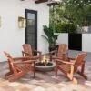 Tangkula 4PCS Solid Wood Garden Chair W/ High Backrest Wide Armrests & Contoured Seat -Tangkula GUEST 46e25aed 7f4d 415d baf3 97cc97517087