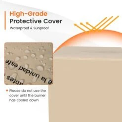 Tangkula Patio Rattan 6PCS Cushioned Sofa Set Furniture Set Thick Cushion With 34.5" Fire Pit Table For Garden Black/Blue/Red/Turquoise/Off White -Tangkula GUEST 46e35414 2441 44f0 bc25 2751adb91c59