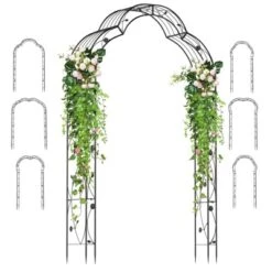 Tangkula 99" Tall Garden Arch Arbor Trellis W/6 Combination Ways & 2 Installation Methods -Tangkula GUEST 4701c0a7 72ea 4d51 bdf8 0eb95924166f