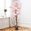 Tangkula 5 FT Tall Artificial Cherry Blossom Tree Faux Flower Plant In Nursery Pot -Tangkula GUEST 4717f0ca 2d67 4580 8905 222551b84d3d