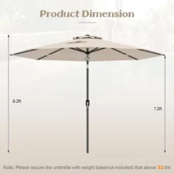 Tangkula 10 Ft Patio Umbrella Market Table Umbrella Yard Outdoor W/ 6 Ribs -Tangkula GUEST 4722c25c 22b6 46ad b05b 48386862c973