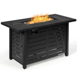 Tangkula Outdoor 60,000 BTU Fire Pit Table Patio Propane Heater W/Door & Table Cover -Tangkula GUEST 47ada55c 1260 4511 bacd af2baa53b7f9
