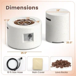 Tangkula 40,000 BTU Outdoor Fire Pit Table Set W/ Tank Holder Stainless Steel Burner -Tangkula GUEST 47b5de23 7422 4de0 98eb 4849c1d87f99