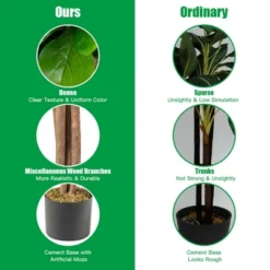 Tangkula 4Ft Fiddle Leaf Fig Tree Artificial Greenery Plant Home Office Decoration -Tangkula GUEST 481b0278 1aad 445b ad4c 513f13b23a06
