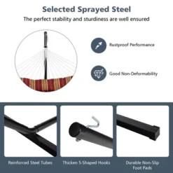 Tangkula 2-Person Heavy-Duty Hammock Stand W/ Storage Bag Portable 450 LBS Capacity -Tangkula GUEST 487e2936 3079 49a4 a8de 481e60838c99