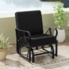 Tangkula Patio Glider Chair Single Outdoor Rocking Chair W/ Seat & Back Cushions -Tangkula GUEST 4889c62d 6f1f 4203 af18 caa5fae27de4