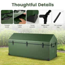 Tangkula Waterproof Outdoor Storage Box 174 Gallon Outdoor Tarpaulin Deck Box With Ventilated Window Corner Protector -Tangkula GUEST 48f20ef0 07f0 4853 8186 dc22b7033460