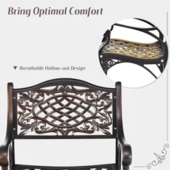 Tangkula 5PCS Cast Aluminum Patio Bistro Set Outdoor Dining Table & Chair Furniture Set -Tangkula GUEST 49984d48 30f7 44d4 b89c 25660fda1214